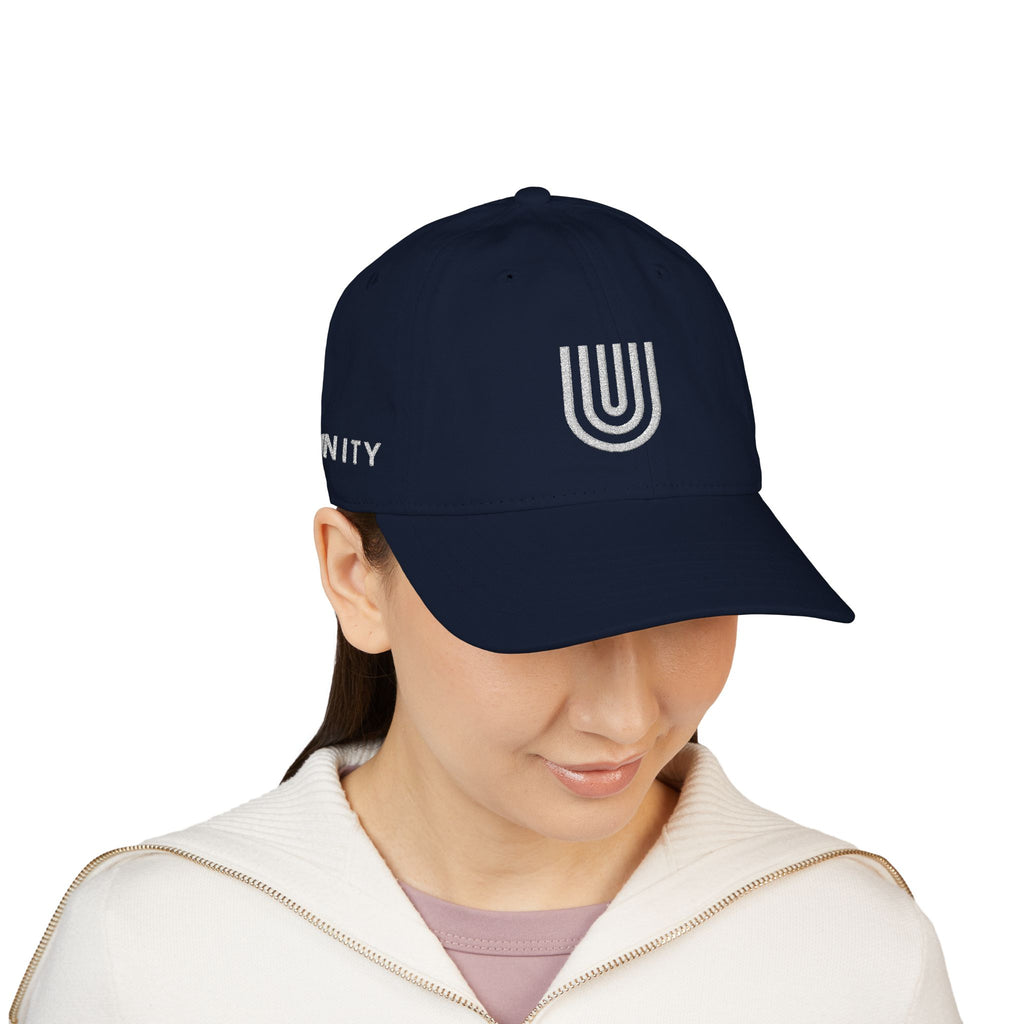 Unity Organic Cotton Dad Hat - Front + Side Embroidered